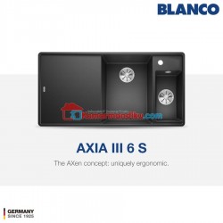 BLANCO Axia III 6S Silgranit Kitchen Sink - Bak Cuci Piring Silgranit - Abu-abu