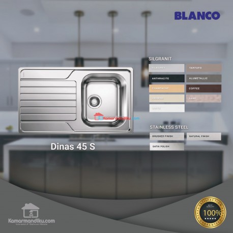 BLANCO Dinas 45 S Kitchen Sink - Bak Cuci Piring Stainless Steel