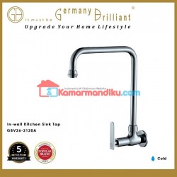 GERMANY BRILLIANT IN WALL SINGLE LEVER KITCHEN SINK TAP GBV26-2120A