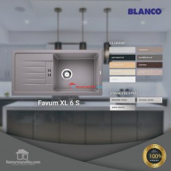 BLANCO Favum XL 6S Silgranit Kitchen Sink - Alumetallic