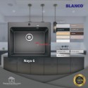 BLANCO Naya 6 Silgranit Kitchen Sink - Hitam