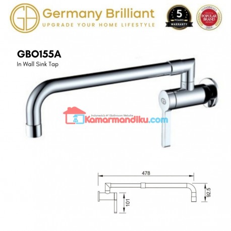 GERMANY BRILLIANT IN WALL KITCHEN SINK TAP GBO155A