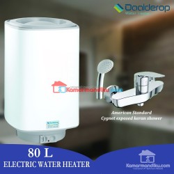Daalderop pemanas air water heater 80 liter free kran shower promo