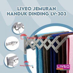 Liveo Jemuran dinding apartemen rusun Wall Hangers LV303 stainless