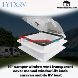 TYTRXV 14'' kemping ventilasi jendela penutup transparan Manual Window
