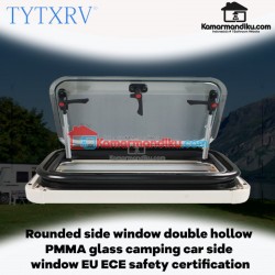 TYTXRV Rounded side window double hollow PMMA glass camping car side
