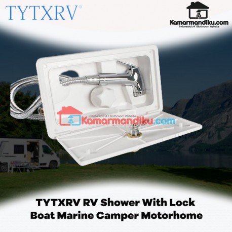 TYTXRV RV Caravan White Exterior Shower with Lock 1.5M Metal Hose