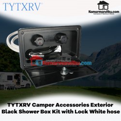 TYTXRV Camper Accessories Exterior Black Shower with Lock White hose