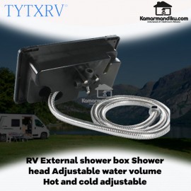 TYTXRV Caravan Black Exterior Shower with Lock 1.5M Metal Hose