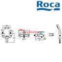 Roca Shower mixer with automatic diverter Victoria