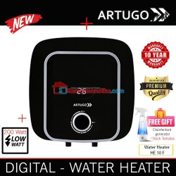 Artugo Premium pemanas air HE10F Low watt digital 10 thn garansi