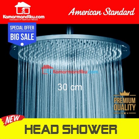 American standard IDS rain shower head spare part 30 cm w/o arm cocok untuk pengganti toto grohe roca