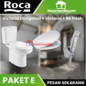 Roca paket hemat toilet victoria elongated +faucet+ seat and cover