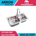 Arrow kitchen sink dapur ASC2L7001 bak cuci piring dan kran dapur free
