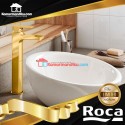 Roca Premium keran wastafel emas hot cool Escuadra Gold series