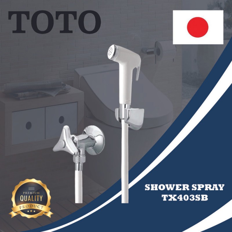 TOTO Jet Shower TX403SB With Stop Valve Original White Toko Online
